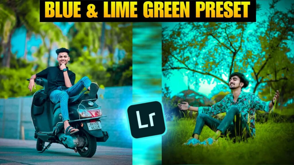 Blue and Lime Green Lightroom Preset