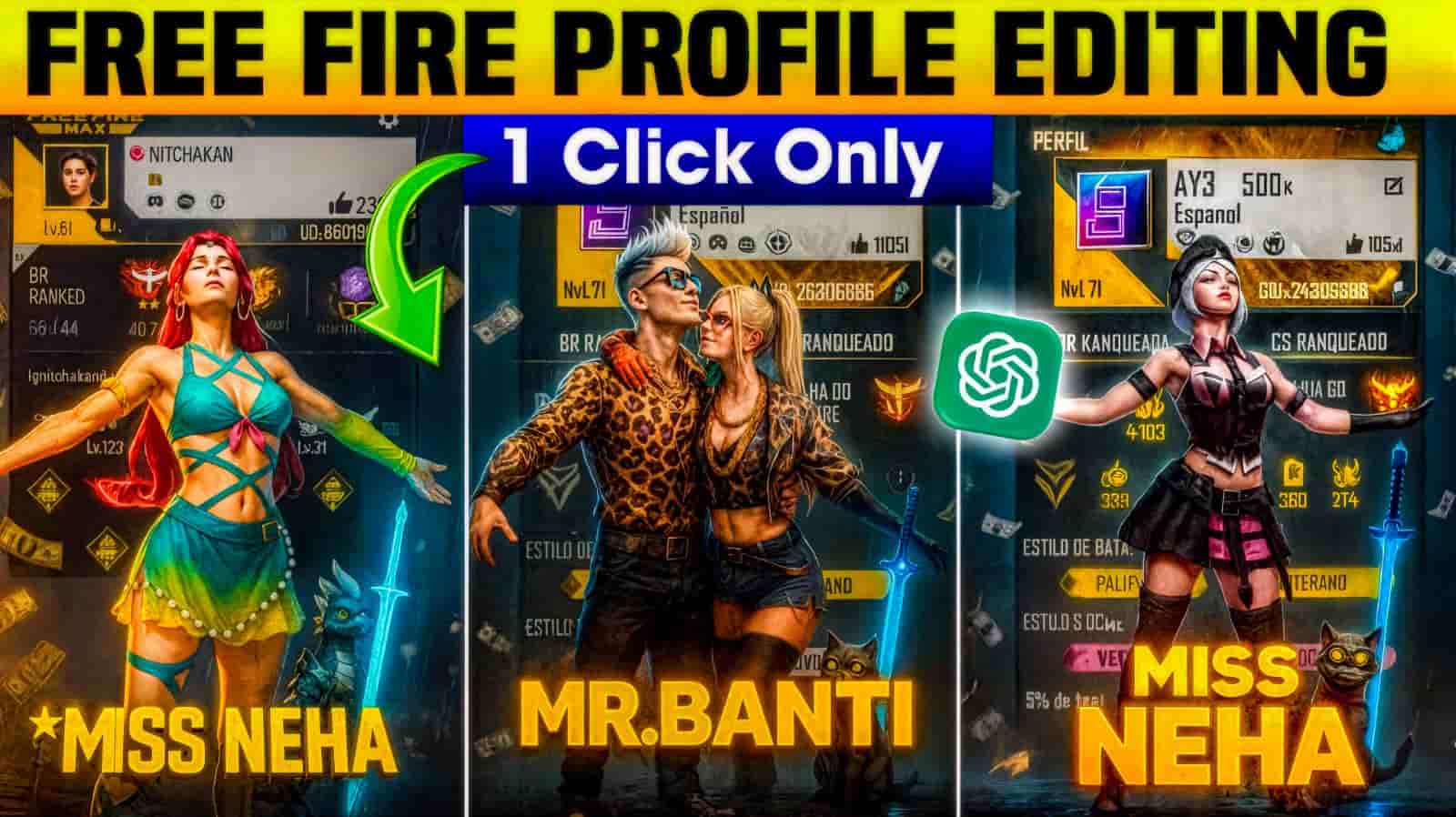 Free Fire Profile ChatGPT Photo Editing Prompt
