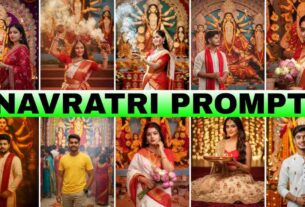 Durga Puja navratri Photo Editing Gemini Prompt