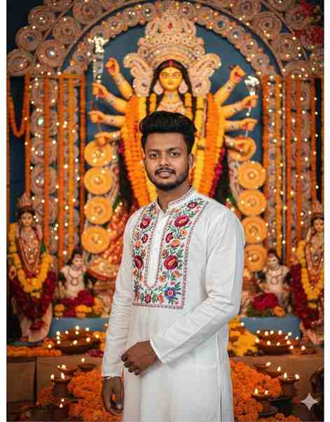 durga puja photo editing google gemini boy