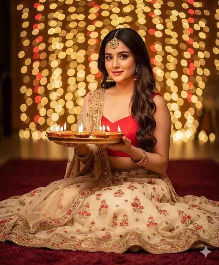 girls durga puja gemini photo editing prompt