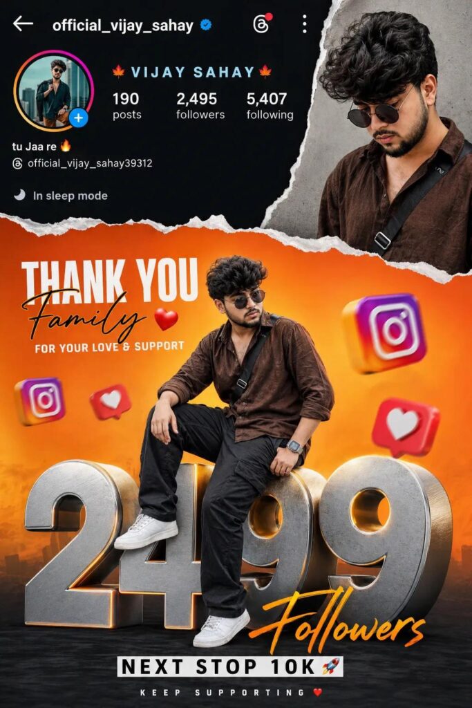 Instagram milestone poster celebrating photo editing