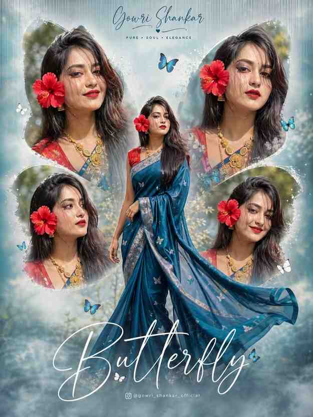 cinematic butterfly-themed photo editing