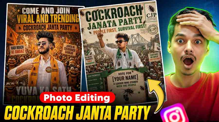 Cockroach Janta Party Ai Photo Editing Prompt